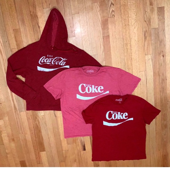 Coca Cola Other - Coca-Cola Bundle: Hoodie and T-Shirts, Coke Logo Graphic,‎ Casual Wear, XL